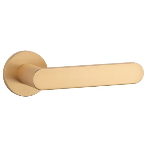 Дверная ручка на круглом основании APRILE ALORA R 7S GOLD SATIN матовое золото