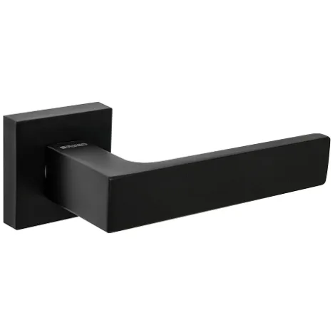 Дверная ручка на квадратном основании Fuaro K.DM51.Straight (Straight DM) BL-24 черный