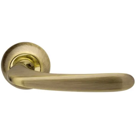 Дверная ручка на круглом основании Armadillo Pava LD42-1AB/GP-7 бронза/золото