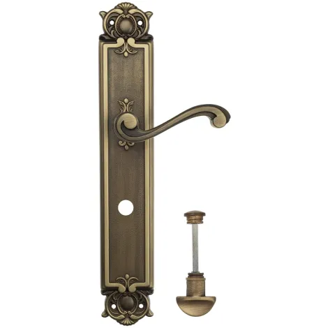Дверная ручка Venezia \"VIVALDI\" WC-2 на планке PL97 матовая бронза