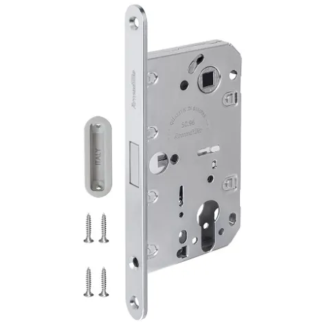 Замок Armadillo межкомнатный магнитный под цилиндр с ответной планкой GRAVITY G02.196.50.85 CP хром