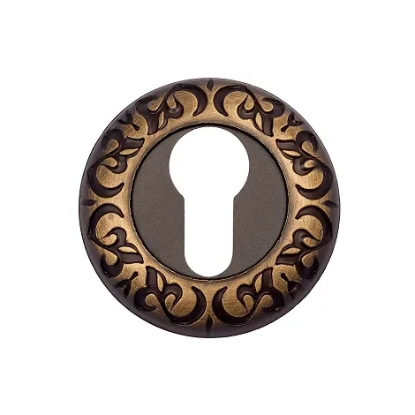 Накладка дверная под цилиндр Venezia CYL-1 D4 темная бронза 2 шт.