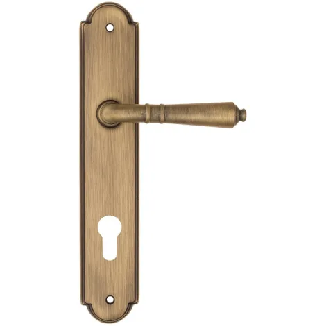 Дверная ручка на планке Fratelli Cattini \"TOSCANA\" CYL PL257-BY матовая бронза