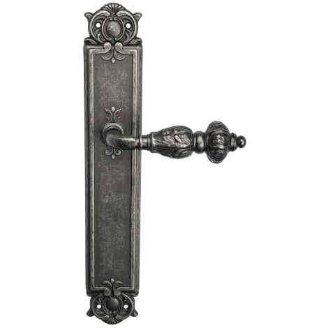 Дверная ручка Venezia \"LUCRECIA\" на планке PL97 античное серебро