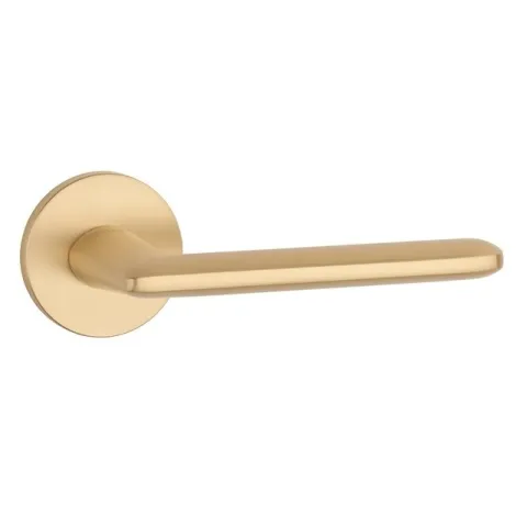 Дверная ручка на круглом основании STILE AVA R GOLD SATIN золото матовое