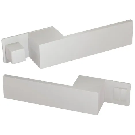 Дверная ручка на прямоугольном основании Fratelli Cattini \"NM-368\" 4-BI матовый белый