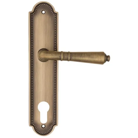 Дверная ручка на планке Fratelli Cattini \"TOSCANA\" CYL PL248-BY матовая бронза
