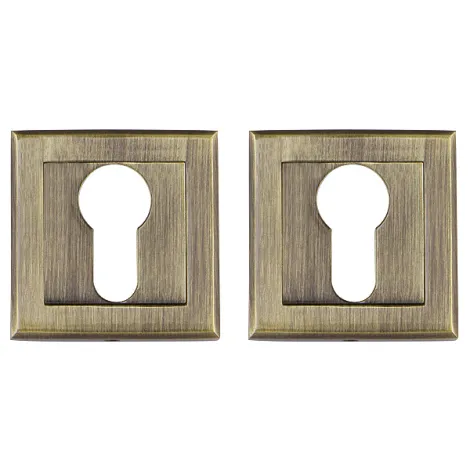 Накладка под цилиндр на квадратном основании Punto ET.K.QL52 (ET QL) ABG-6 зелёная бронза