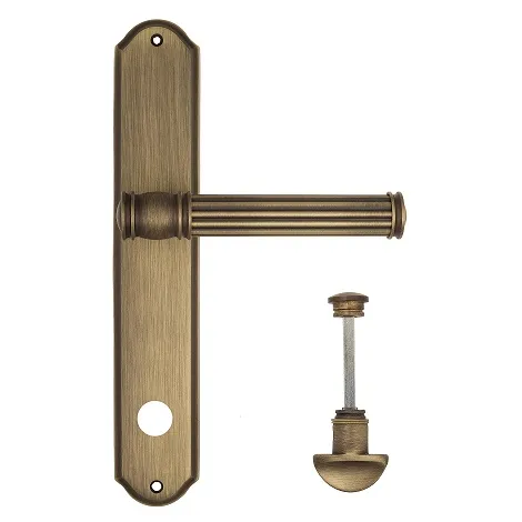 Дверная ручка Venezia \"IMPERO\" WC-2 на планке PL02 матовая бронза