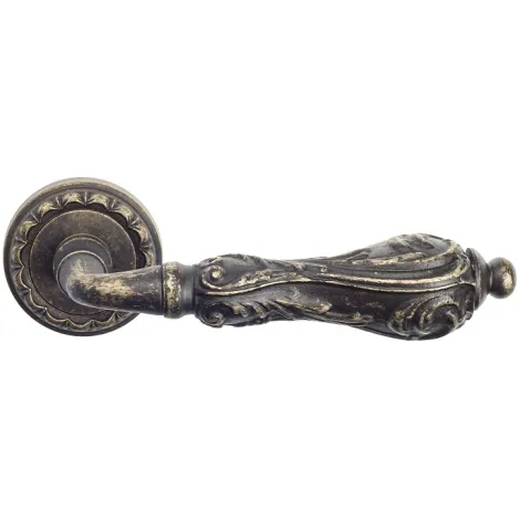 Дверная ручка на круглом основании Venezia \"MONTE CRISTO\" D2 античная бронза