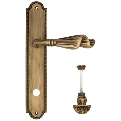 Дверная ручка Venezia \"OPERA\" WC-4 на планке PL98 матовая бронза