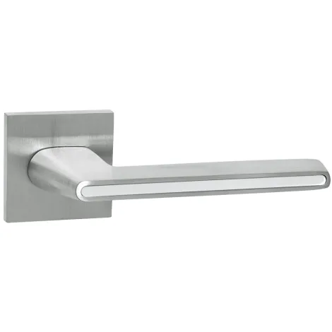 Дверная ручка на квадратном основании Ajax K.JS51.STICK SSC/CP-16 сатинированный хром/хром