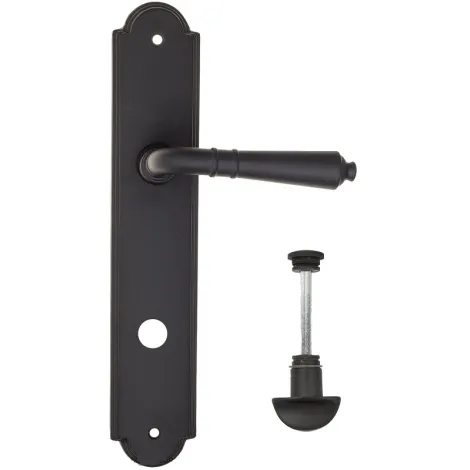 Дверная ручка на планке Fratelli Cattini \"TOSCANA\" WC-2 PL257-NM матовый черный