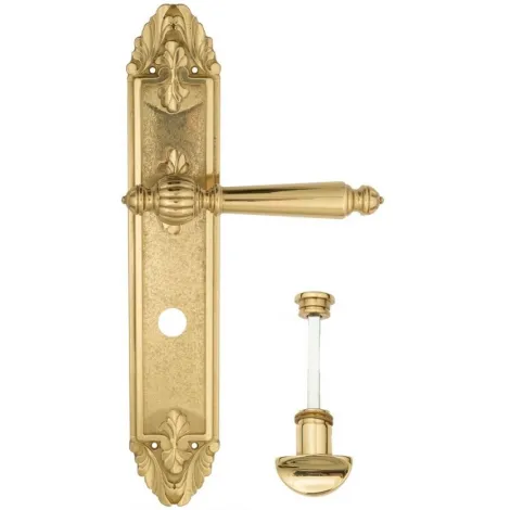 Дверная ручка Venezia \"PELLESTRINA\" WC-2 на планке PL90 полированная латунь