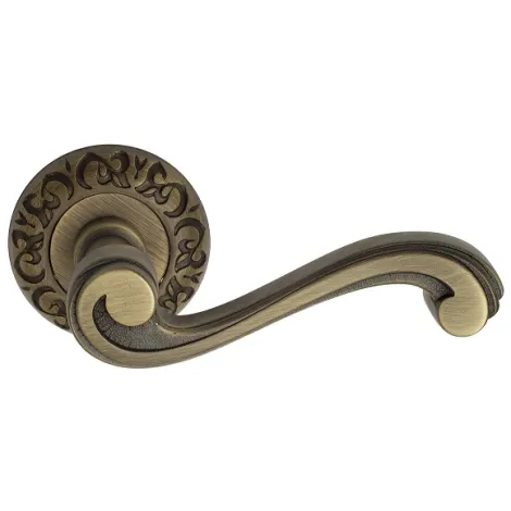 Дверная ручка на круглом основании Venezia \"VIVALDI\" D4 матовая бронза