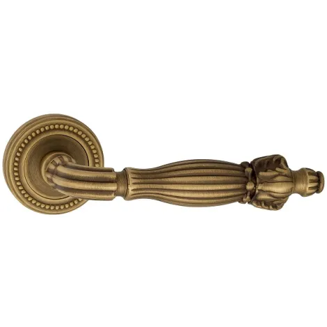 Дверная ручка на круглом основании Venezia \"OLIMPO\" D3 матовая бронза