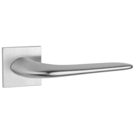 Дверная ручка Tupai на квадратном основании 4163 Q 5S-96 матовый хром