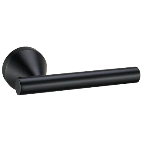 Дверная ручка на круглом основании \"Агата\" матовый черный