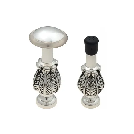 Упор дверной напольный / настенный Venezia ST7 натуральное серебро + черный