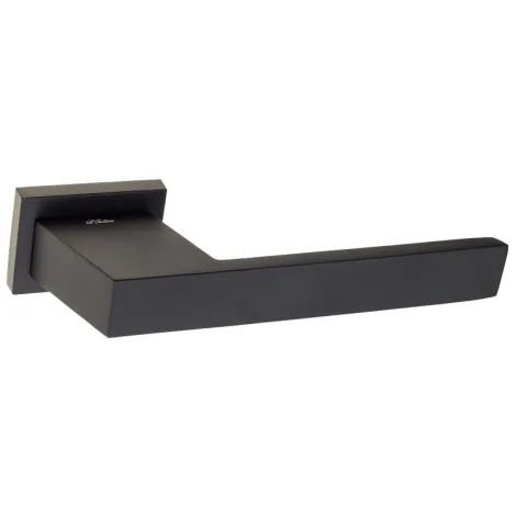 Дверная ручка на прямоугольном основании Fratelli Cattini \"VELO\" 6-NM матовый черный