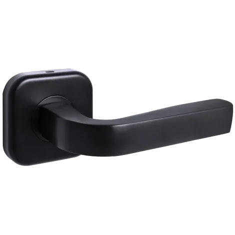 Дверная ручка на квадратном основании Fuaro K.TRD62.TOROID BL-24 черный