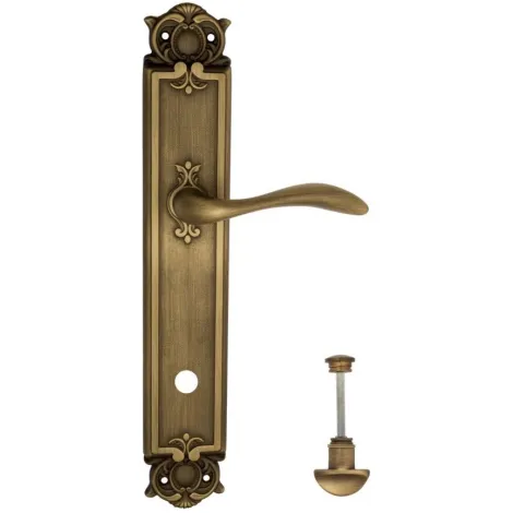 Дверная ручка Venezia \"ALESSANDRA\" WC-2 на планке PL97 матовая бронза
