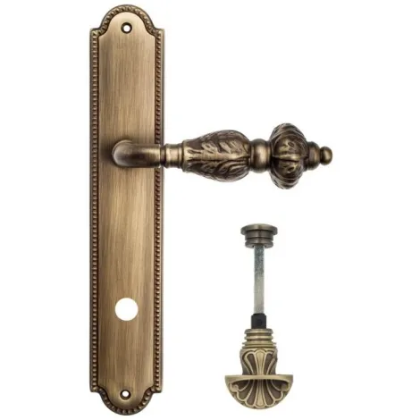 Дверная ручка Venezia \"LUCRECIA\" WC-4 на планке PL98 матовая бронза