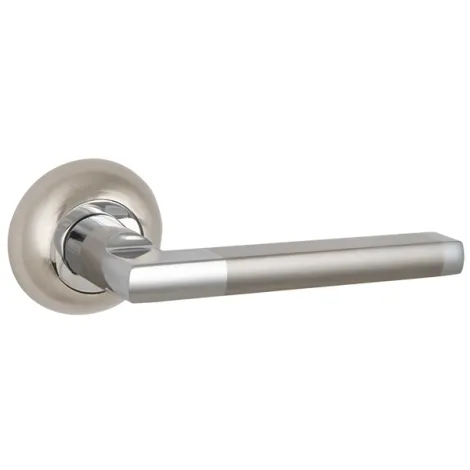 Дверная ручка на круглом основании Punto R.ZR54.AXIS (AXIS ZR) SN/CP-3 матовый никель/хром