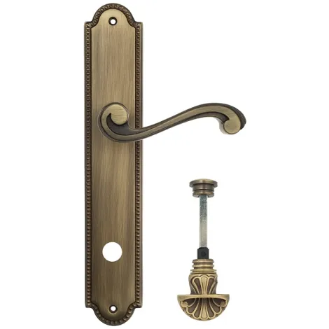 Дверная ручка Venezia \"VIVALDI\" WC-4 на планке PL98 матовая бронза