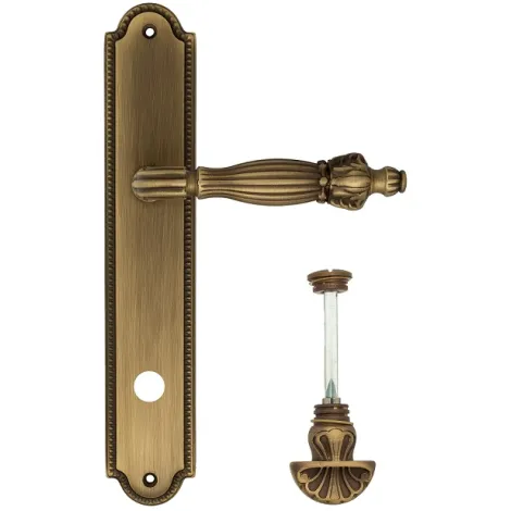 Дверная ручка Venezia \"OLIMPO\" WC-4 на планке PL98 матовая бронза