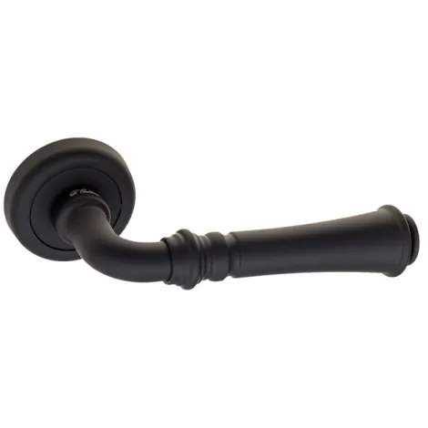 Дверная ручка на круглом основании Fratelli Cattini \"GRACIA\" D1-NM матовый черный