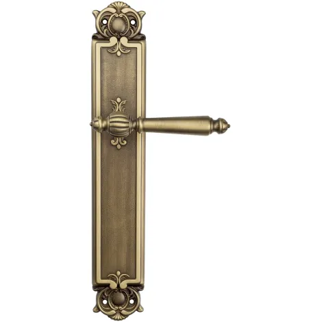 Дверная ручка Venezia \"PELLESTRINA\" на планке PL97 матовая бронза