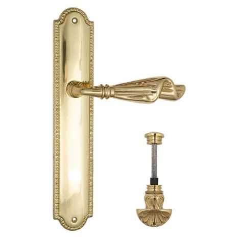 Дверная ручка Venezia \"OPERA\" WC-4 на планке PL98 полированная латунь