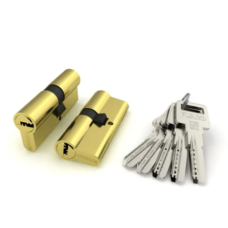 Цилиндровый механизм R600/90 mm-BL (50+10+30) PB латунь 5 кл. БЛИСТЕР