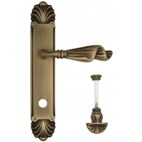 Дверная ручка Venezia \"OPERA\" WC-4 на планке PL87 матовая бронза
