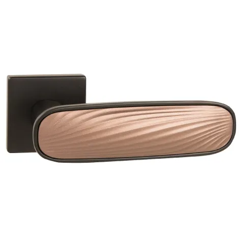 Дверная ручка на квадратном основании Punto K.EST.Q52.SHADE BL/ND-24 черный/ночная пустыня