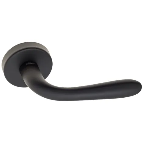 Дверная ручка на круглом основании Fratelli Cattini \"GOCCIA\" 7-NM матовый черный