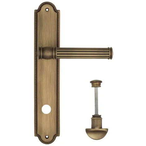 Дверная ручка Venezia \"IMPERO\" WC-2 на планке PL98 матовая бронза