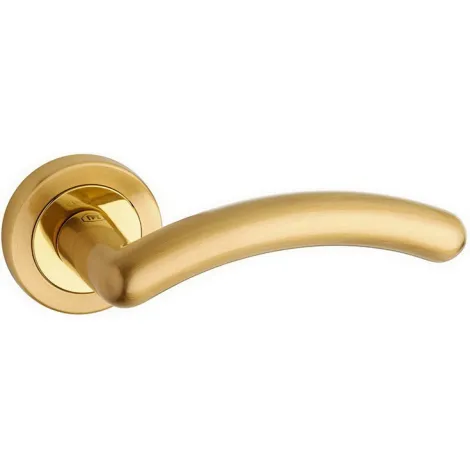 Дверная ручка на круглом основании Pasini Dena 3281 латунь/матовая латунь