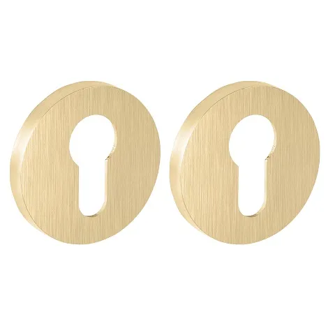 Накладка на цилиндр на круглом основании Fuaro ET.R.SLR52 SSG-39 сатинированное золото