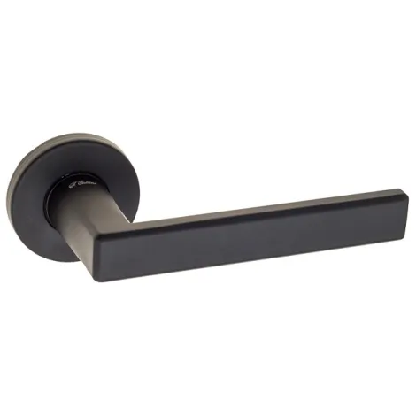 Дверная ручка на круглом основании Fratelli Cattini \"VIVO\" 7.7-NM матовый черный