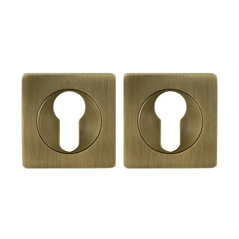 Накладка под цилиндр на квадратном основании Ajax ET.K.JK51 (ET JK) ABG-6 зелёная бронза