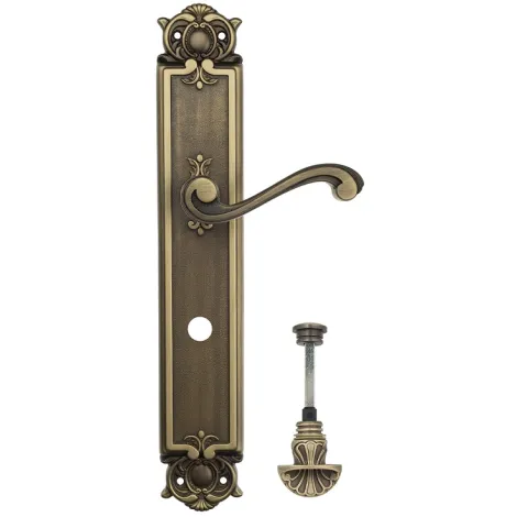 Дверная ручка Venezia \"VIVALDI\" WC-4 на планке PL97 матовая бронза