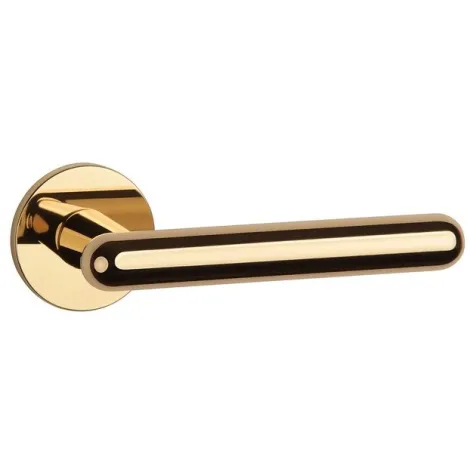 Дверная ручка на круглом основании APRILE ASTERIA R 5S LG золото