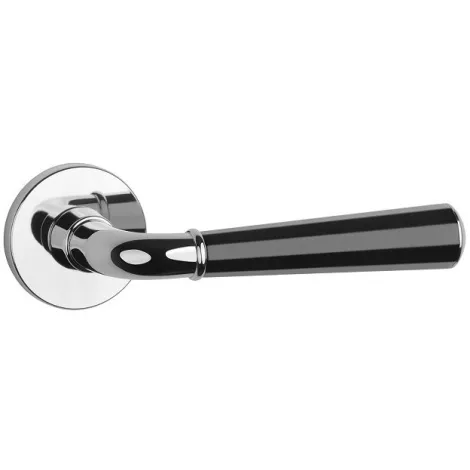 Дверная ручка на круглом основании APRILE MARIGOLD R 7S MULTICOLOR R 7S LC/BK полированный хром/черный