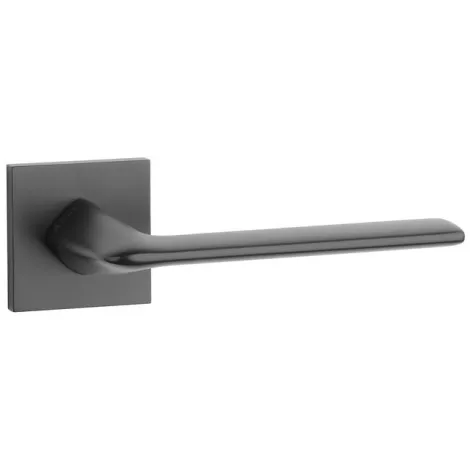 Дверная ручка на квадратном основании STILE TOBA Q SLIMM 7 mm черный