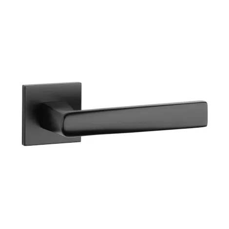 Дверная ручка на квадратном основании STILE ADANA Q SLIMM 7mm BLACK черный