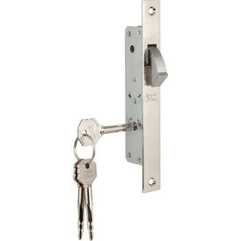Замок врезной крестообразный узкопрофильный Kale Kilit 201F (20 mm) (никель) 3 кл.