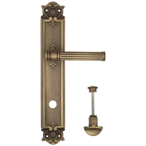 Дверная ручка Venezia \"IMPERO\" WC-2 на планке PL97 матовая бронза