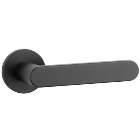 Дверная ручка на круглом основании APRILE ALORA R 7S BLACK черный